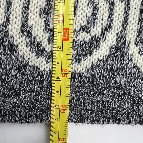 Spiral Acrylic Knit Turtleneck Sweater Pullover Gray Jumper Jeffery Rodgers - Picture 7 of 10